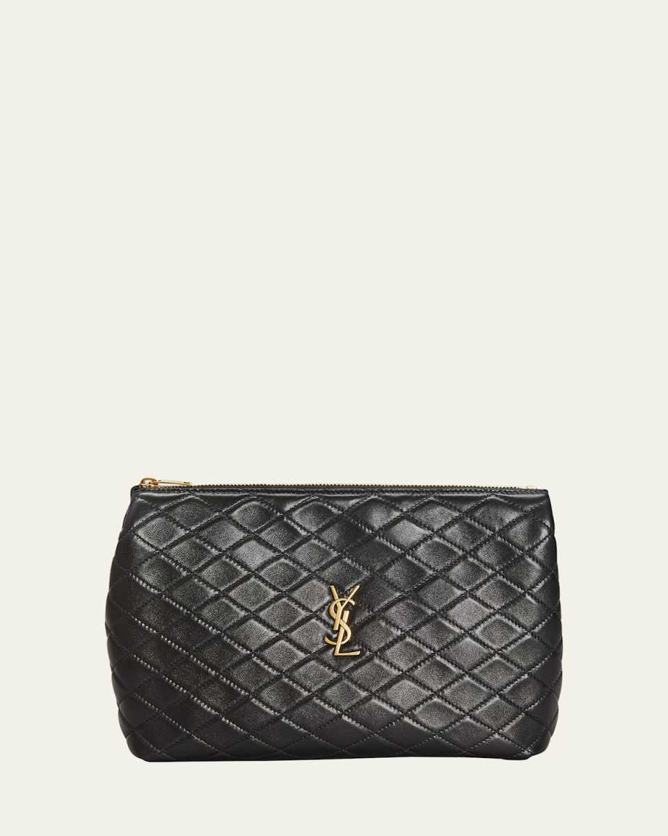 YSL Quilted Leather Cosmetic Bag